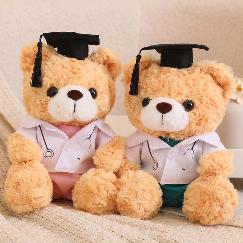 

Stuffed Toy Bachelor Bear Plush Toy With Doctorial Hat Bear Animal Doll Graduates Celebration style D