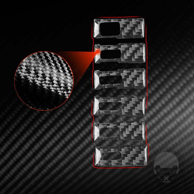 Carbon Fiber Stickers for Lexus LX for Toyota Land Cruiser 2003-2007 Car Interior Accessories Center Console Button Trim