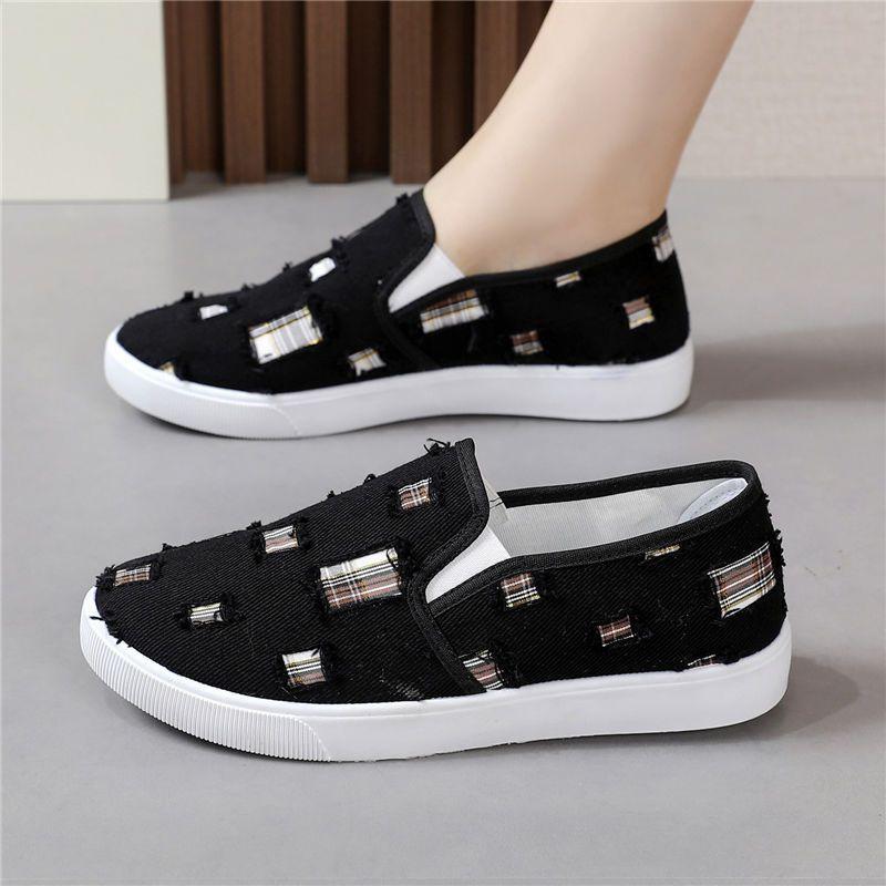 Comfortable Y2k Fashion Light Flat Canvas Shoes for Women 2025 Summer Casual New Arrival 2025 39 Original Walking Woman Footwear
