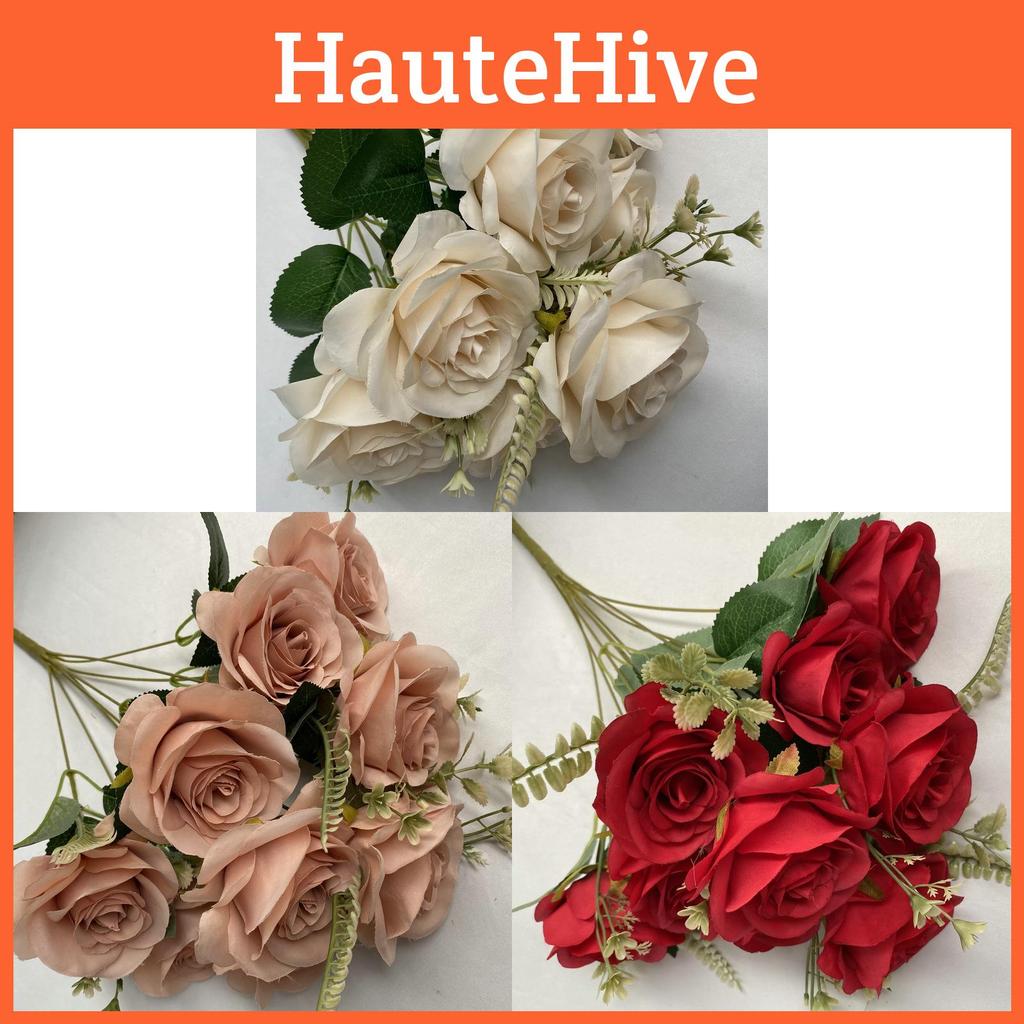 Artificial Rose Flower Greenery For Home Interior And Party Decoration Applications