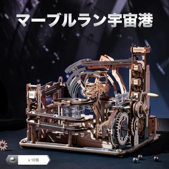 ROBOTIME Puzzle 3D Drewniany Ręcznie Napędzany Elektryczny Model Kolejka Wodna Koło Wodne Tor Zębaty Rolka Hobbystów Skupienie Trening Mózgu Rękodzieło