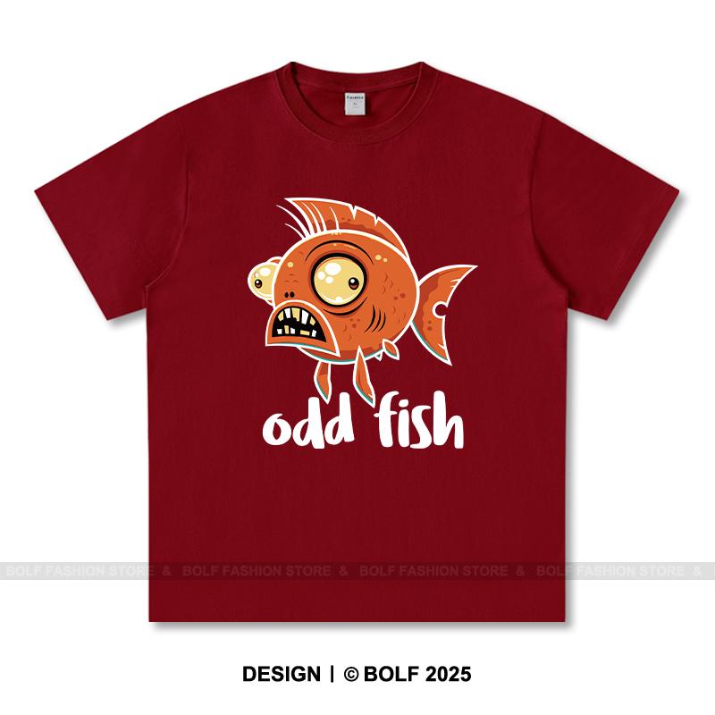 

Женская футболка с принтом Odd Fish, 100% хлопок, свободные футболки с необычной графикой для мужчин, летние топы, эксцентричная уличная одежда XXXL вино красного