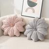 Sunflower Shaped Decorative Throw Pillow Flower Design Cushion Soft Plush Fabric for Sofa Bedroom Living Room Minimalist Style