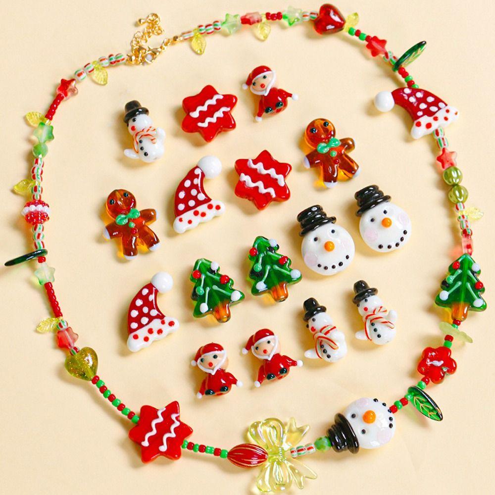 

Gifts Handmade Elk Bracelet DIY Acrylic Bead Loose Spacer Beads Christmas Beads Glass Beads