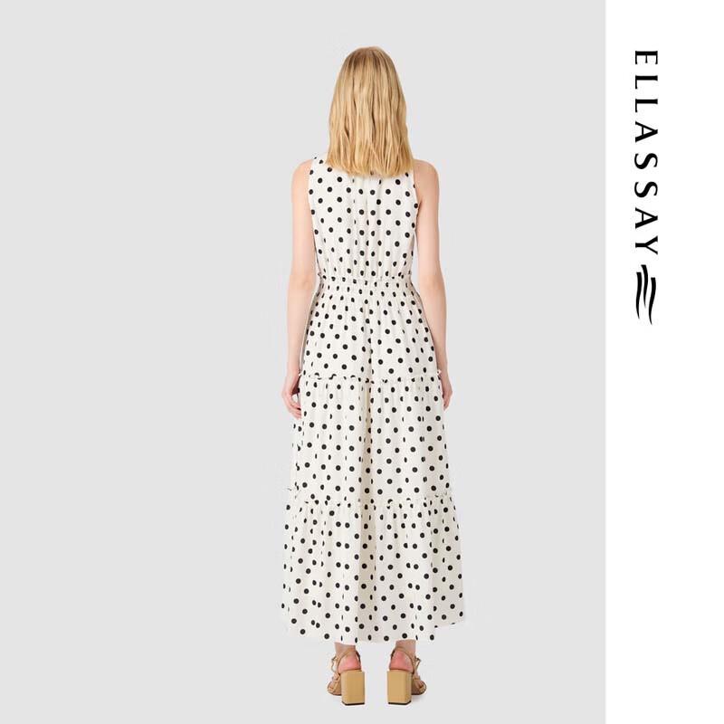 ELLASSAY French Waist-cinching Sleeveless Long Dress