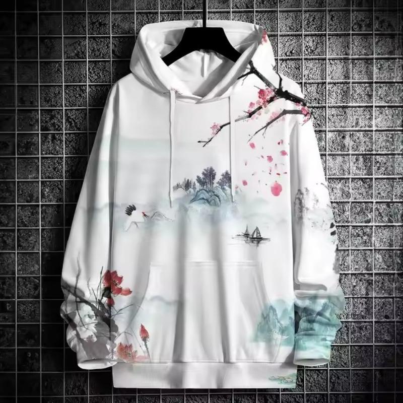 Men's Trendy 3D Printed Hoodie with Star & Number 10 Design - Casual Fashion Pullover, Machine Washable