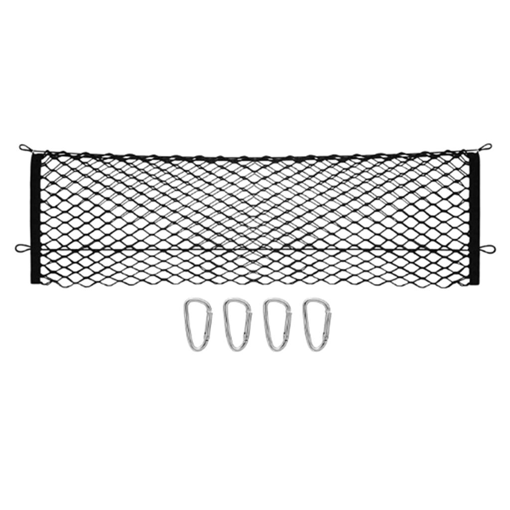 Large Storage Net Efficient & Secure Fixation Rear Cargo Net Reliable Organizers Polyester for Neat Trunk Organization
