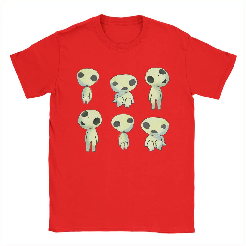 Princessed Kodama Mononoked TShirt Vintage Cotton Tee Shirt Round Neck Short Sleeve T Shirt Unique Clothes Yk Clothes