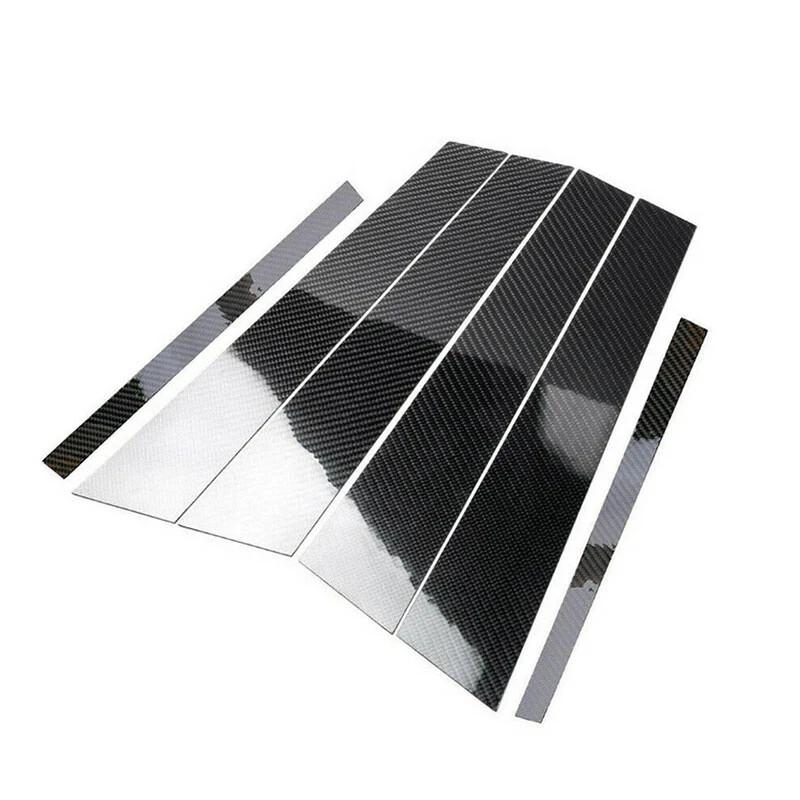 Carbon Window Pillar Post Molding Cover Trim Sticker Fits BMW 3-Series E90 06-12