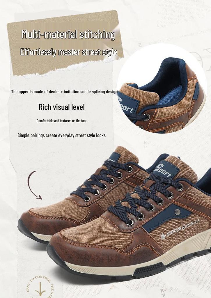 Men's Plus Size Retro Denim Casual Sports Shoes