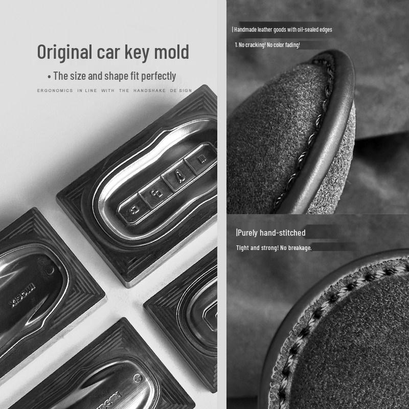 BAIC Jihu Koala S Key Cover - Minimalist Suede Case, Family & Parent-Child Design