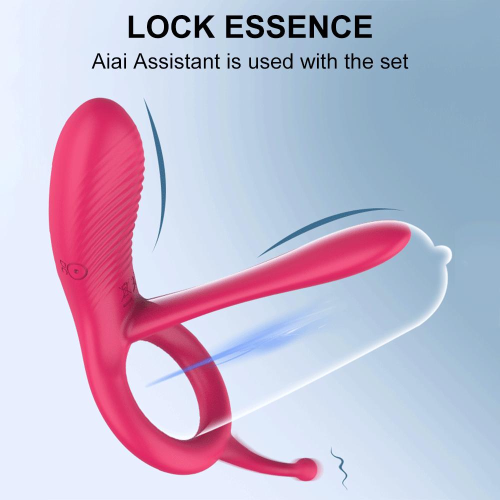 Langtunge Cock Sleeve Ring Vibrator for Men Penis Massasjeapparat 10 Frekvens Klitoral Anal Stimulering Erotiske sexleketøy for par