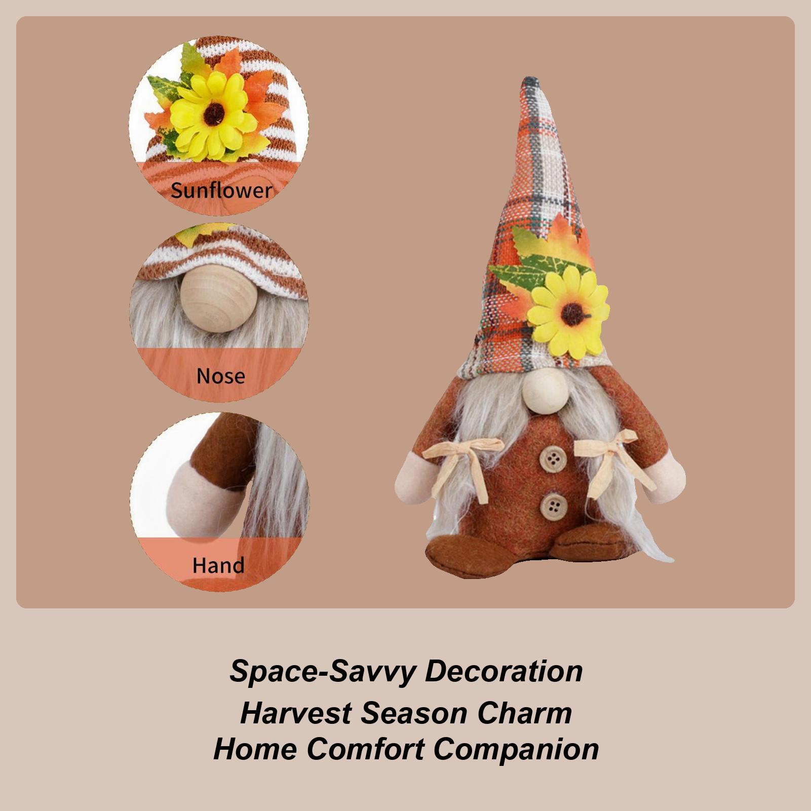 Fall Gnome Autumn Gnome Pumpkin Sunflower Swedish Dwarf Thanksgiving Day Christmas Decor NordicGnome Land God Old Man Decor CN