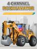 Construction Loader Excavator Toy,  Wireless Remote Control Excavators Digger Vehicles Engineering Car Toys Excluding Batteries
