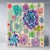 Boho Cactus Floral Shower Curtain Tropical Plants Colorful Succulent Beautiful Flower Retro Bathroom Decor Set Bathtub Home