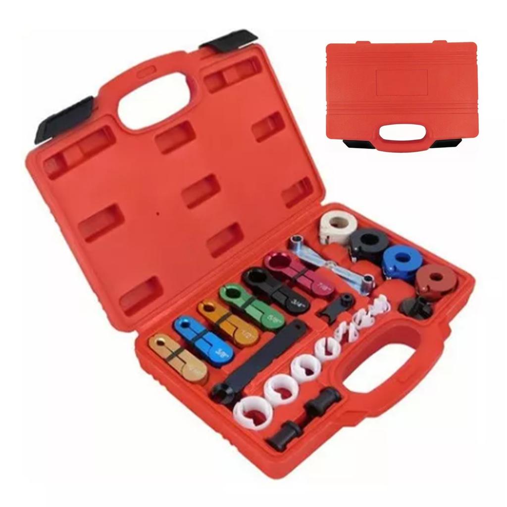 22Pcs Quick Disconnect Tool Set Universal Aluminum Alloy AC Line Disconnect Tool Kit for Vehicles