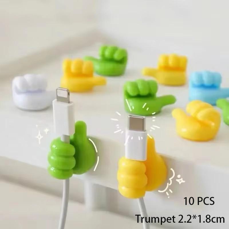 

10 шт. многофункциональные настенные крючки для большого пальца, креативный клейкий зажим для кабеля большого пальца, настенный крючок для хранения кабелей передачи данных, наушников