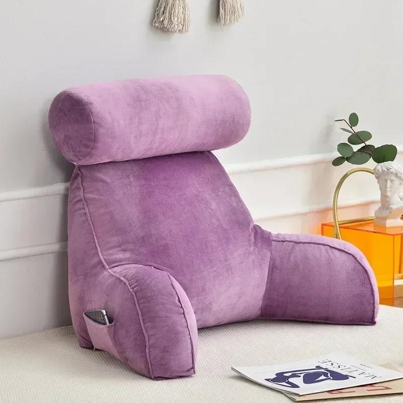 

1PC Reading Pillow Office Sofa Bedside Back Cushion for Office Relief Bed Support Pain Cushions Backrest Lumbar Chair 75x40x40cm 75x40x40cm фиолетовый