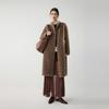 ELLE French Style Vintage Fashion Design Double Breasted Long Casual Loose Versatile Stand Collar Lamb Wool Plush Long Sleeve Coat Women coats EF52677