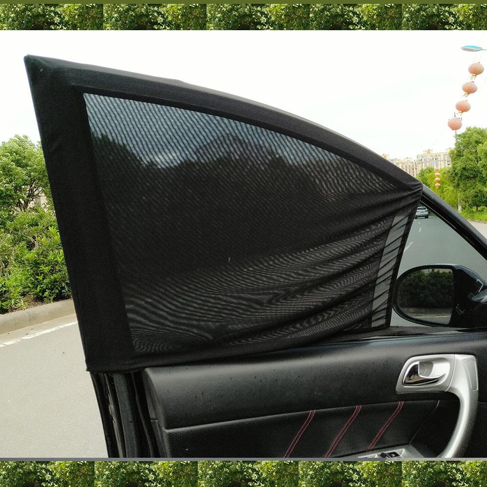 2pcs Universal Sun Shades Front Rear Side Seat Car Window Socks Baby Kids Protection Sunshade Curtain Sun Visor Shade Mesh