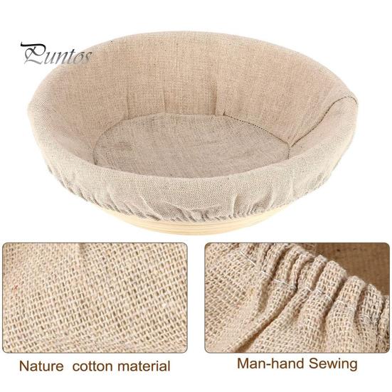 Bread Proofing Basket Cover Food Grade Super Soft Cotton Flax Round Bread Proofing Basket Cloth Liner for Home