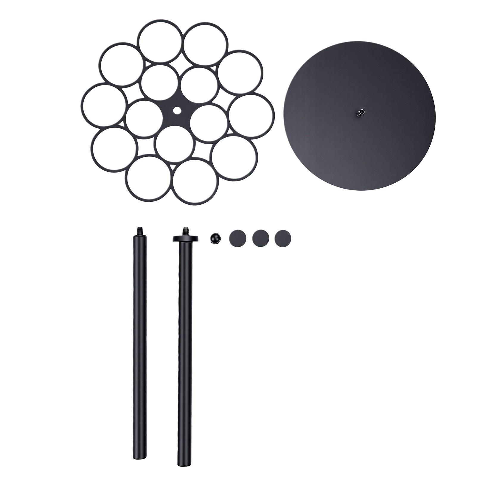 Fishine Rotatable Medal Hanger Carbon Steel Holds 45 Medals Medal Hanger Rack With 15 Reinforced Rings For Tabletop