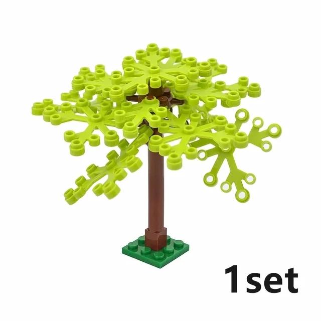 DIY Plant Tree City Bricks Assemble MOC Pine Christmas Tree Model Building Blocks Educational Creative Toys For Children Gifts