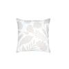 Taie d'oreiller percale de coton motif feuillage 63x63cm