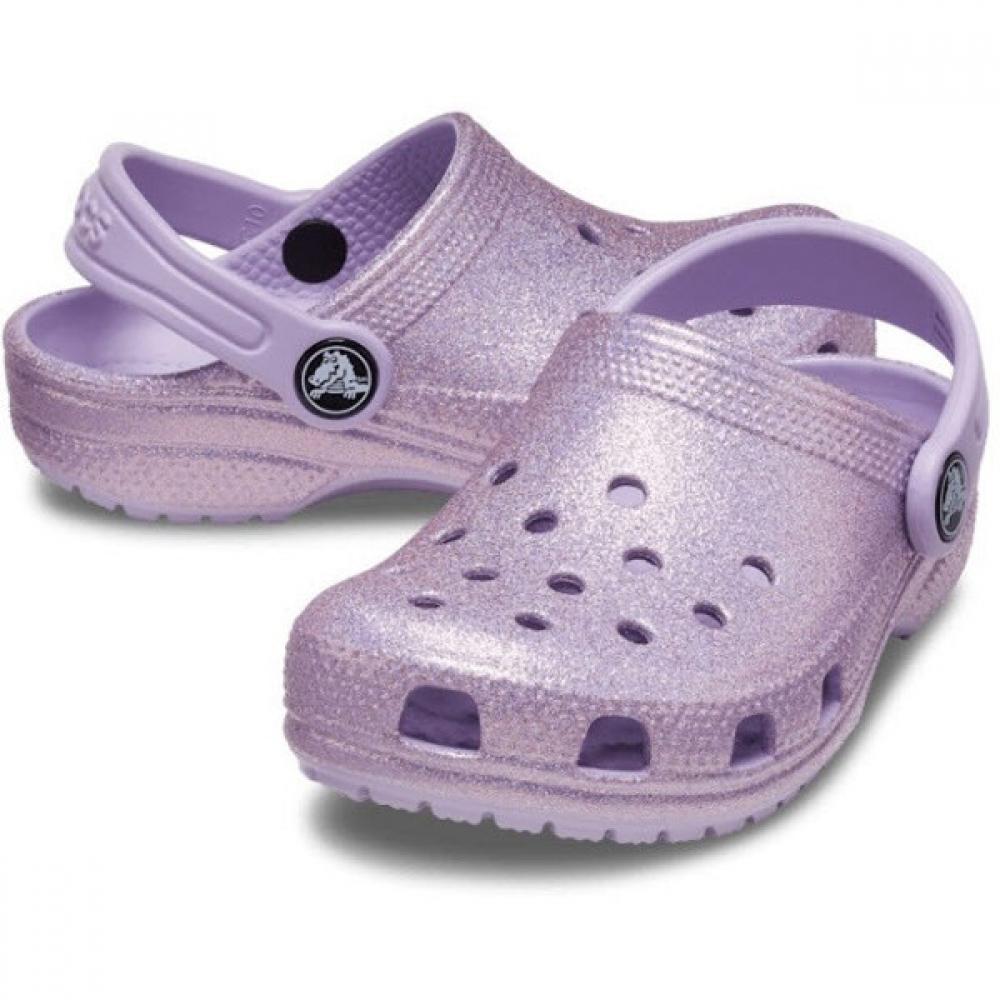 

Crocs Сандалии-тапочки Skies Tqj 206992 530 Classic GliTTer Clog T Lav 130