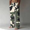 Pantaloni Casual Larghi da Uomo a Colore Unito Pantaloni Dritti Stampati Camouflage