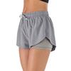 Women Summer Running Shorts Elastic Waist with Waist Rope Quick Dry Sports Fitness Workout Shorts