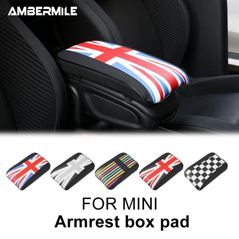 Leder Für Mini F54 F55 F56 F60 R55 R56 R60 Auto Handauflage Polster Mittlere Armlehne Aufbewahrungsbox Abdeckung Schutzmatte Zubehör