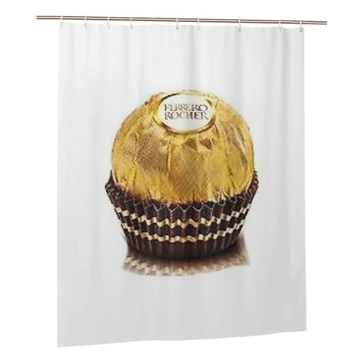 

Шторка для душа Ferrero Rocher, Полиэстер, Водонепроницаемая, для Ванной комнаты, с Крючками W60H190(CM)-1 Pcs