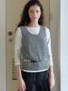 Elssibeui Cozy Mohair Knit Vest_Gray