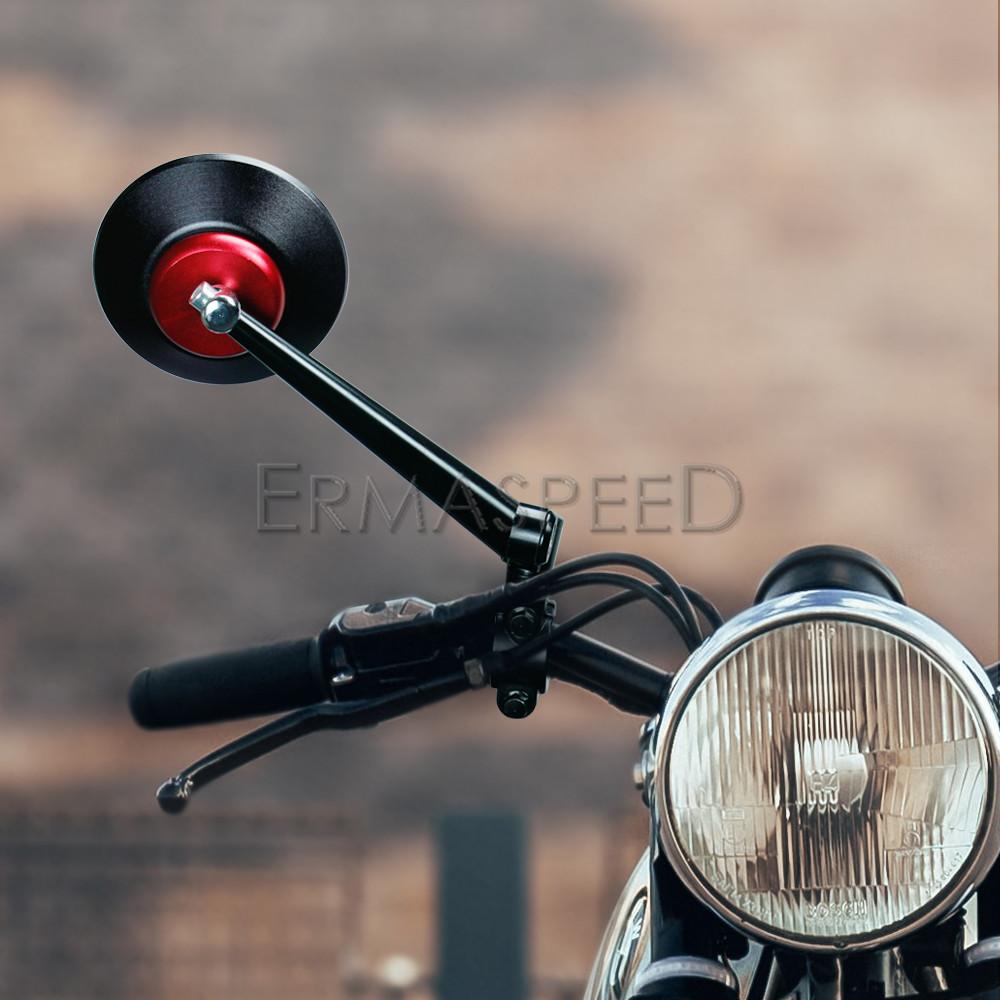 CNC hliníková motocyklová zpětná zrcátka modrá čočka boční zrcátko černá červená modrá pro motocykly, skútry Moto Racing