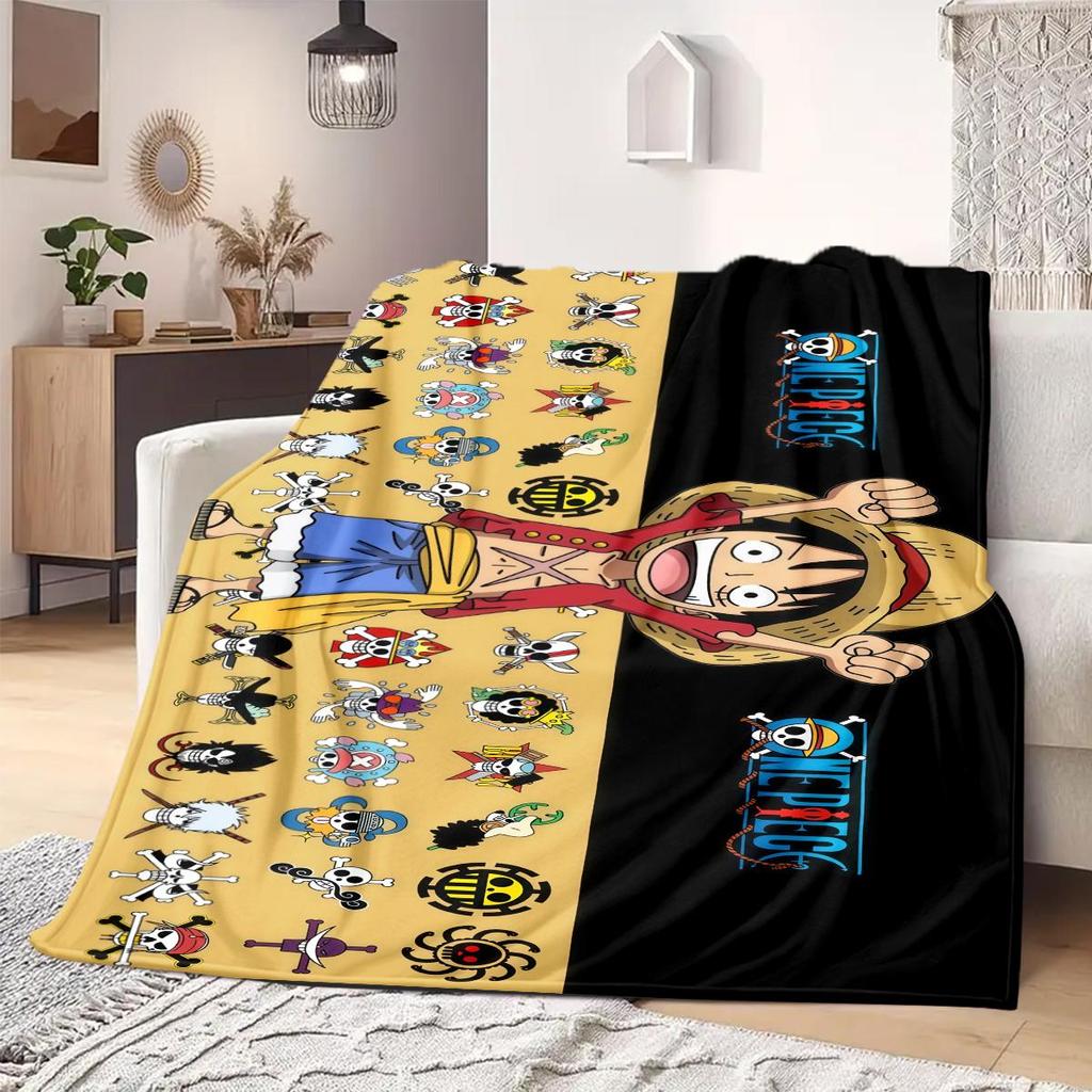 ONE PIECE Monkey D. Luffy Print Blanket Warm Comfortable Flannel Blanket Suitable for Bedrooms,Sofas, Beds,Chairs -QIAO98