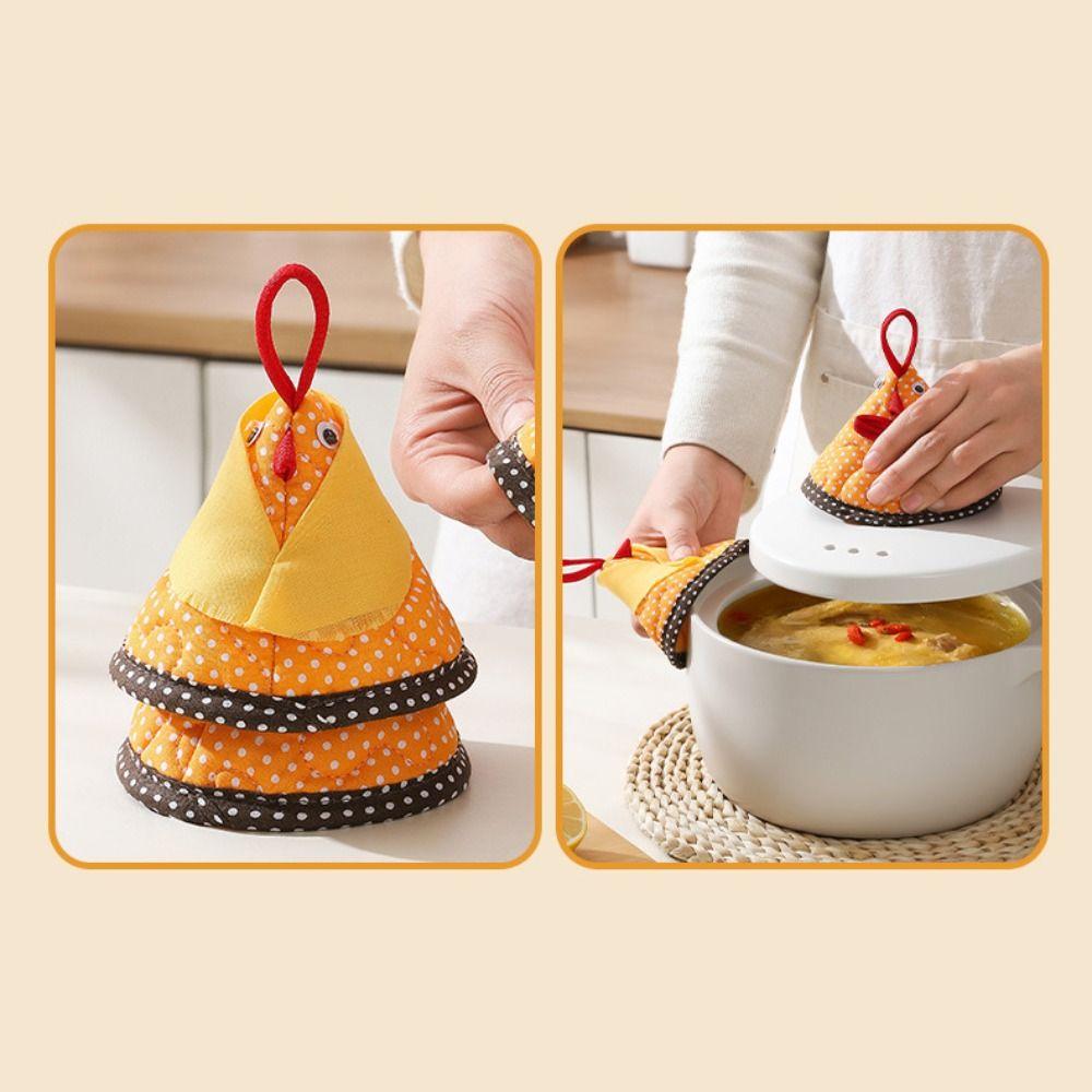 Chicken-shaped Heat Insulation Glove Cotton Anti-Scalding Pot Hat  Enamel Pot