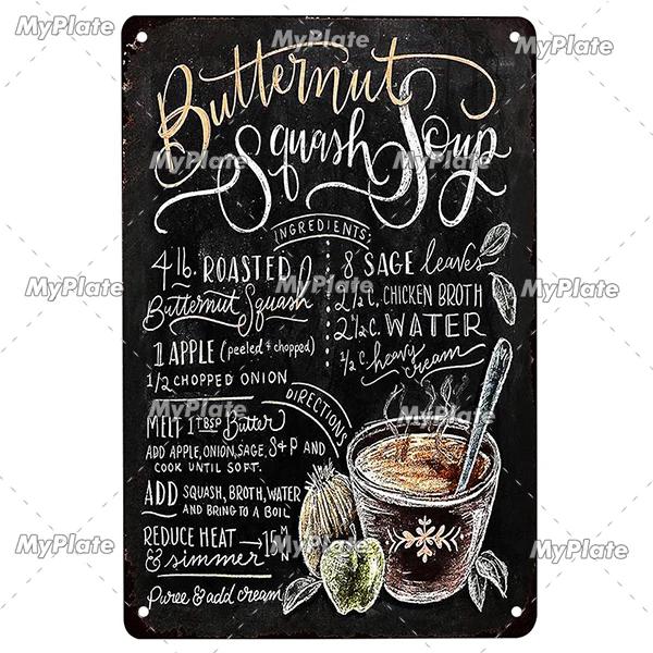 Italy Food Vintage Metal Sign Placă de tablă Vintage Bucătărie Placă Decor Home Wall Decor Bar Semn Home Decor Fructe Poster