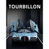Modèle de voiture Bugatti Tourbillon Supercar en alliage 1/24 Son et lumière Rappel Jouet pour enfants Objets de collection Cadeau d'anniversaire