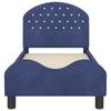Children S Bed Frame with Headboard Police Blue 70 X 140 Cm Velvet
