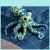 Charming Blue And Red Short Plush Octopus Stuffed Animal For Playful Kids