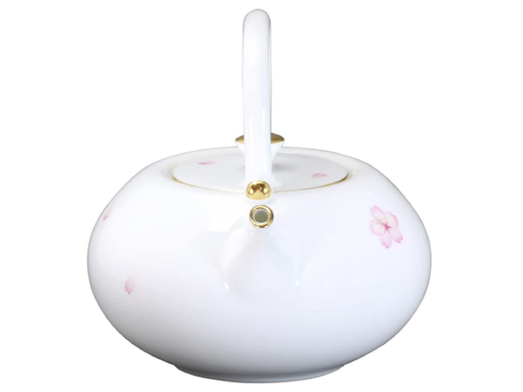 Okura Touen [Ručně malovaný] Sakura Chirori (Keramická konvice) Cca. 400cc, Vyrobeno v Japonsku, 62B/C303