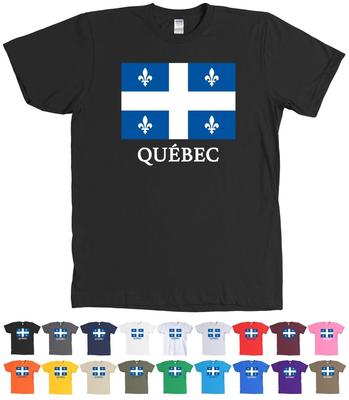 QuÃ©bec Canada Flag  Quebec Province Logo Chest Tee - MORE COLORS Unisex T-Shirt