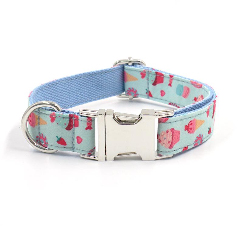 Macaron Ice Cream Laser Engraved Dog & Cat Collar Large