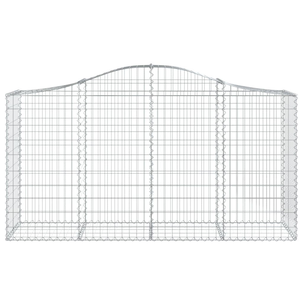 Vidaxl Gabion Baskets, 15 Pcs, 200X50X100/120Cm, Galvanized Iron