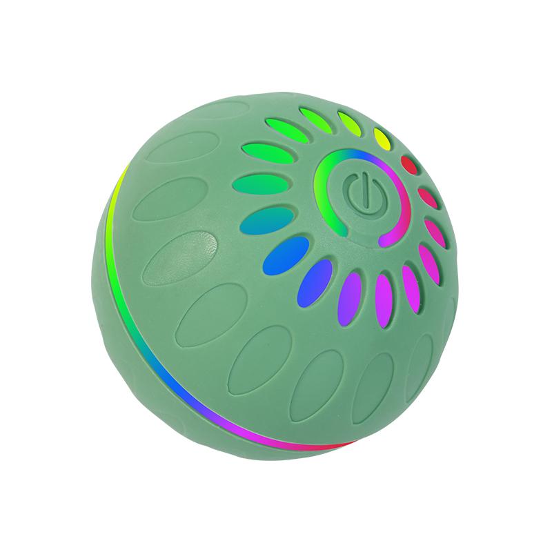 

Interactive Dogs Ball Toys USB Automatic Moving Bouncing Ball for Puppy Large Dog Electronic Decompress Bouncing Petal Dog Ball зелений