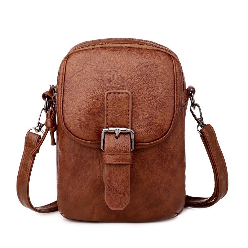 Women Crossbody Bag Fashion New Phone Bag Soft Leather Texture Multi-Compartment Shoulder Bag Summer Coin Purse