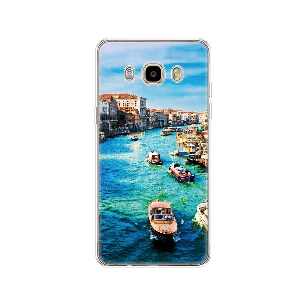 Case FOR Samsung Galaxy J7 J5 2016 Case J710 510F Cover FOR Samsung J7 J5 2016 Case Shell Winter Snow Christmas