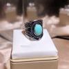 Rings Turquoise Jewelry High Quality Seiko Men'S And Women'S Round Bohemian Copper