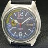 JAPAN VINTAGE SEIKO AUTOMATIC 7009A MENS FERRARI DIAL WATCH a700428-5